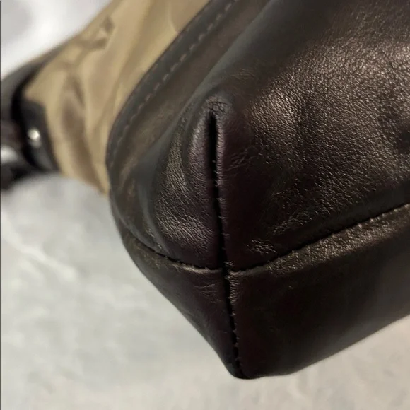 Coach Metallic Bronze and Beige Handbag 2012 - EUC - Picture 5 of 14